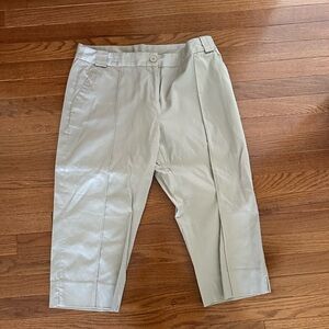 Grace Elements Woman’s  Light Khaki Pleated Capri Pamts